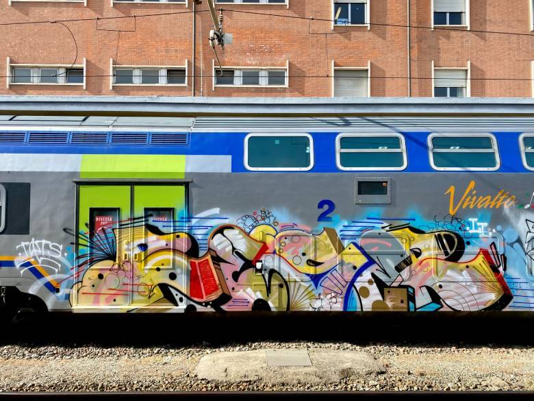 graffiti on trains